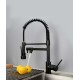 German kitchen faucet, hot and cold water sink, kitchen sink faucet, full copper swivel telescopic faucet