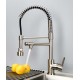 German kitchen faucet, hot and cold water sink, kitchen sink faucet, full copper swivel telescopic faucet