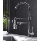 German kitchen faucet, hot and cold water sink, kitchen sink faucet, full copper swivel telescopic faucet