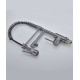 German kitchen faucet, hot and cold water sink, kitchen sink faucet, full copper swivel telescopic faucet