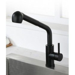 Kitchen faucet stainless steel sink faucet hot and cold single hole, removable head and swivel