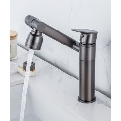 Copper material rotating anti-splash hot and cold water faucet home, two-in-one washbasin, universal rotating bathroom washbasin