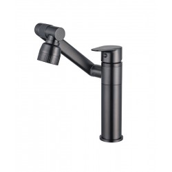 Copper material rotating anti-splash hot and cold water faucet home, two-in-one washbasin, universal rotating bathroom washbasin