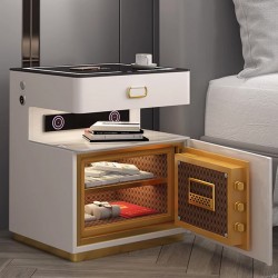 Hidden safe replacement smart bedside table, multifunctional simple modern bedroom table with light luxury and high-end feeling