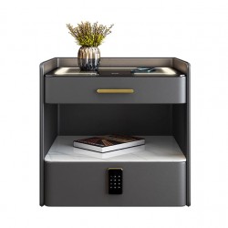 Italian style high-end simple modern light luxury smart bedside table fully equipped with multifunctional wireless charging combination lock sound