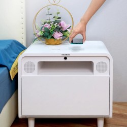 Third generation smart bedside table, wireless charging, Bluetooth audio, fingerprint lock control