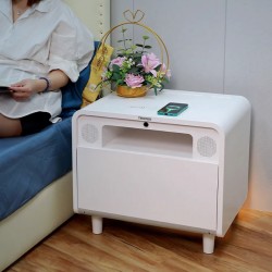 Third generation smart bedside table, wireless charging, Bluetooth audio, fingerprint lock control