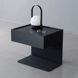 Italian minimalist bedside table, a table with drawers where you can conveniently put your things while sleeping