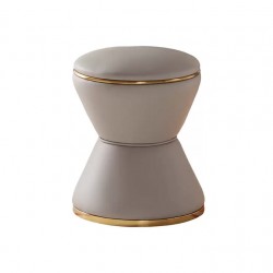 Light luxury tea table, creative round stool, leather tea stool, living room modern minimalist lounge sofa stool