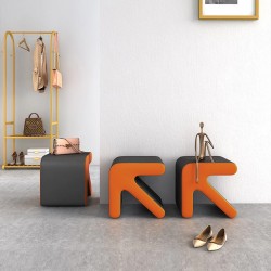 Small stool, home living room creative low stool, simple shoe changing stool, arrow designed stool for kids