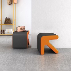 Small stool, home living room creative low stool, simple shoe changing stool, arrow designed stool for kids