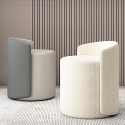 High ambiance in bedroom with luxury and stylish Scandinavian makeup stool