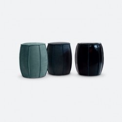Custom made Italian minimalist modern luxury brushed leather stool for tea table and shoe changer, stool cloakroom living room low stool