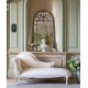 Luxurious French-style chaise longue Comfortable upholstered artistic chaise longue sofa with elegant solid wood back