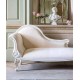 Luxurious French-style chaise longue Comfortable upholstered artistic chaise longue sofa with elegant solid wood back
