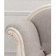 Luxurious French-style chaise longue Comfortable upholstered artistic chaise longue sofa with elegant solid wood back