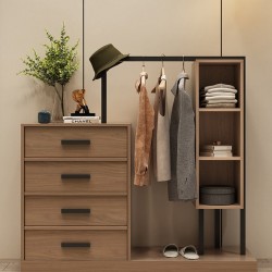 Multifunctional clothes hanger with storage space comfortable walk-in closet Hanger with a tiered drawer for things