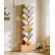 A simple multi-shelf floor-to-ceiling bookcase, reative narrow bookcase, multi-layer bedside reading rack bay window