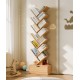 A simple multi-shelf floor-to-ceiling bookcase, reative narrow bookcase, multi-layer bedside reading rack bay window