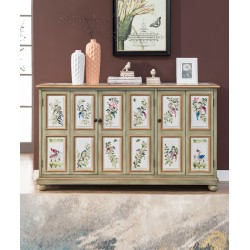 American pastoral style cabinet, pure handmade multilayer shoe cabinet, retro cabinet