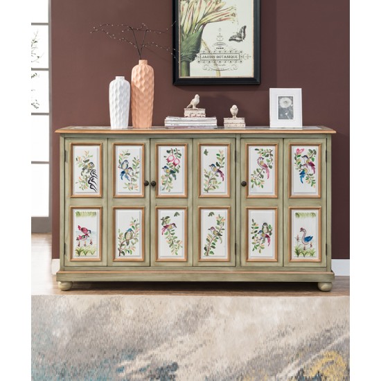 American pastoral style cabinet, pure handmade multilayer shoe cabinet, retro cabinet