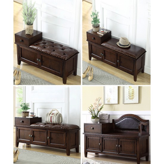 American retro solid wood shoe cabinet stylish and durable shoe cabinet in different shapes
