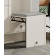 Cream-style ultra-thin shoe cabinet for narrow corridors slim cabinet with stool high quality texture unique arched doors design