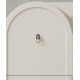 Cream-style ultra-thin shoe cabinet for narrow corridors slim cabinet with stool high quality texture unique arched doors design