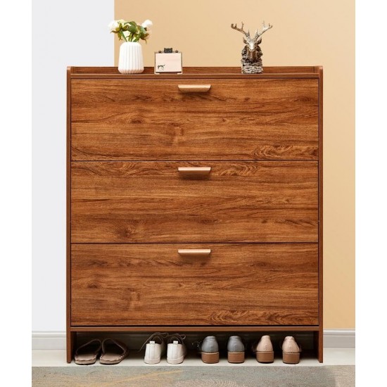 Convenient wooden ultra-thin shoe cabinet practical multi-tier shoe storage cabinet