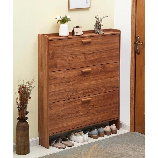 Convenient wooden ultra-thin shoe cabinet practical multi-tier shoe storage cabinet