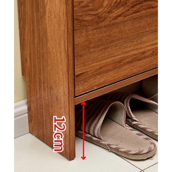 Convenient wooden ultra-thin shoe cabinet practical multi-tier shoe storage cabinet