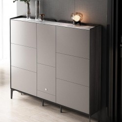 shoe cabinet with hidden stool luxury modern multifunctional stone slab shoe cabinet