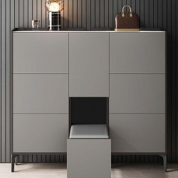 shoe cabinet with hidden stool luxury modern multifunctional stone slab shoe cabinet