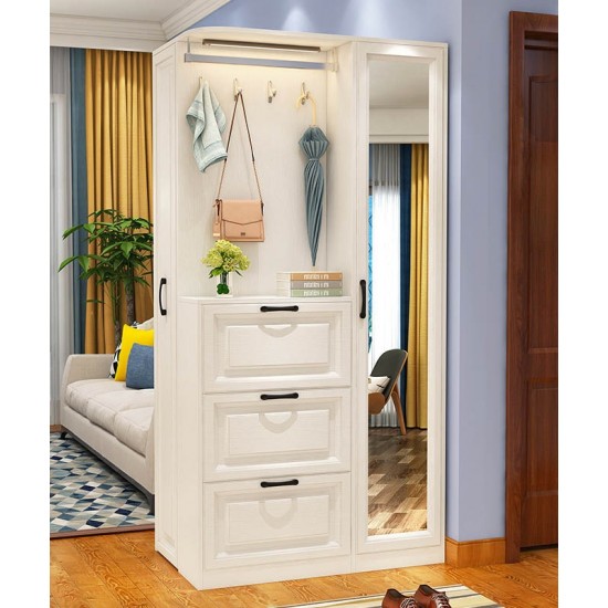 Modern multifunctional shoe cabinet with hanger practical shoe cabinet