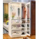Modern multifunctional shoe cabinet with hanger practical shoe cabinet