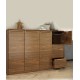 Modern multifunctional ultra-thin compact shoe cabinet made of  solid rubber wood durable and corrosion resistant rounded shoe cabinet