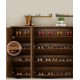 Modern multifunctional ultra-thin compact shoe cabinet made of  solid rubber wood durable and corrosion resistant rounded shoe cabinet