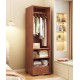 Dressing mirror, solid wood full body mirror, rotatable home floor mirror, mirror with hanging storage cabinet for bedroom
