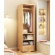 Dressing mirror, solid wood full body mirror, rotatable home floor mirror, mirror with hanging storage cabinet for bedroom