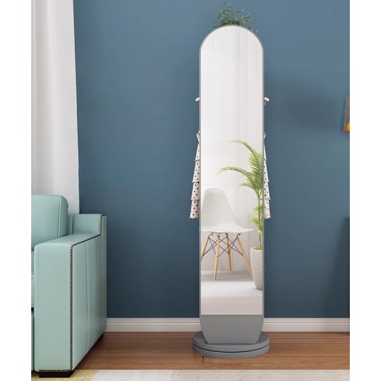 Full body mirror, floor mirror, rotating mirror for living room bedroom with multi-function hanger