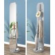 Full body mirror, floor mirror, rotating mirror for living room bedroom with multi-function hanger
