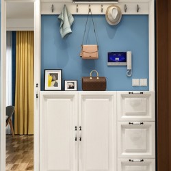 Modern multifunctional ultra-thin shoe cabinet Luxurious closet with hangers for the hallway 