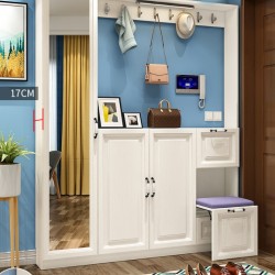 Modern multifunctional ultra-thin shoe cabinet Luxurious closet with hangers for the hallway 