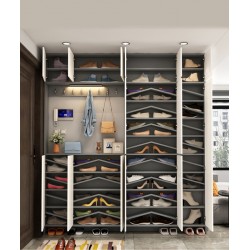 Cabinet for shoes in the hallway Light luxury slim shoe cabinet high capacity hallway cabinet