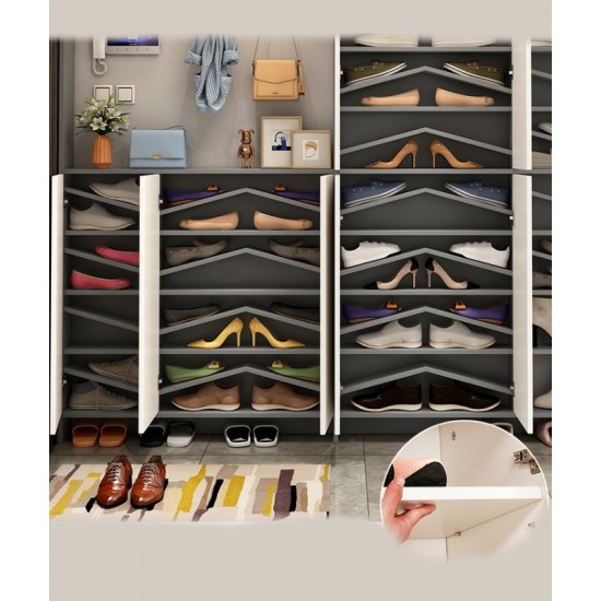 Cabinet for shoes in the hallway Light luxury slim shoe cabinet high capacity hallway cabinet