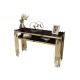 Post-modern luxury entrance porch table, stainless steel porch table, decoration strip case marble porch table