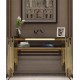 Post-modern luxury entrance porch table, stainless steel porch table, decoration strip case marble porch table