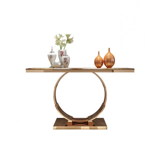 Light luxury stainless steel porch table, marble porch table, entrance, hallway wall side tables, long narrow porch table