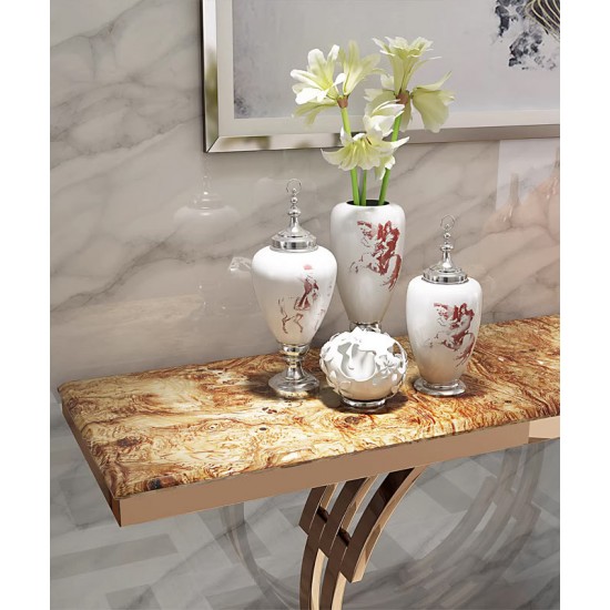 Light luxury stainless steel porch table, marble porch table, entrance, hallway wall side tables, long narrow porch table