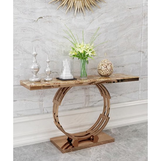 Light luxury stainless steel porch table, marble porch table, entrance, hallway wall side tables, long narrow porch table